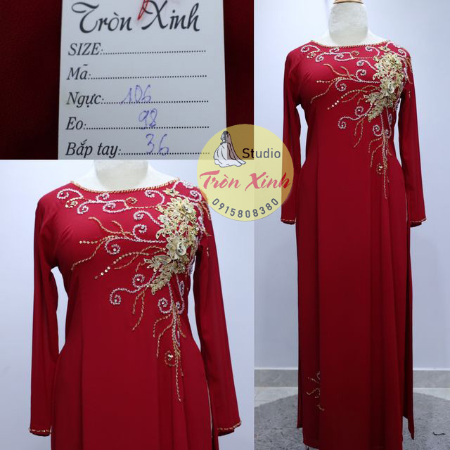 Áo dài sui gia bigsize nhã nhặn trong ngày cưới